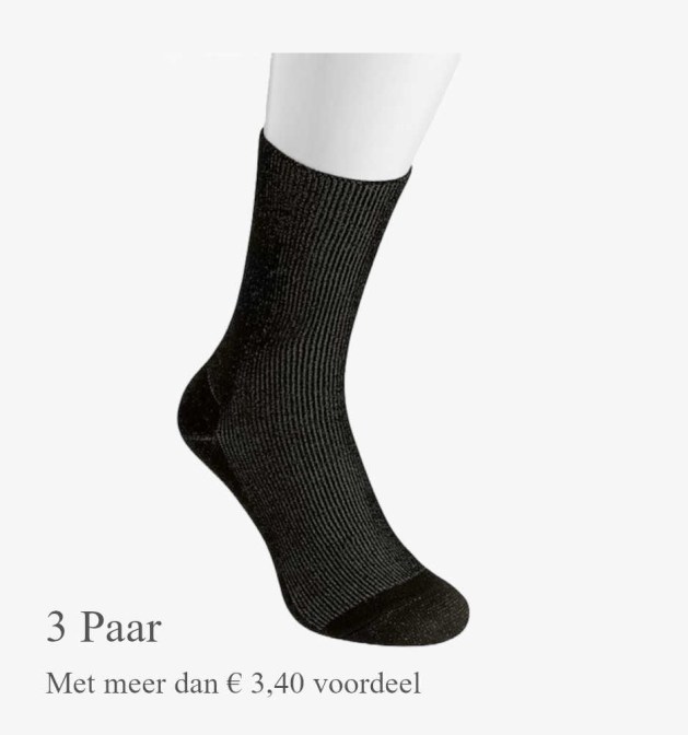 BestSilver diabetische sok zwart